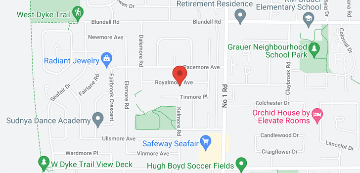 map of 3800 ROYALMORE AVENUE
